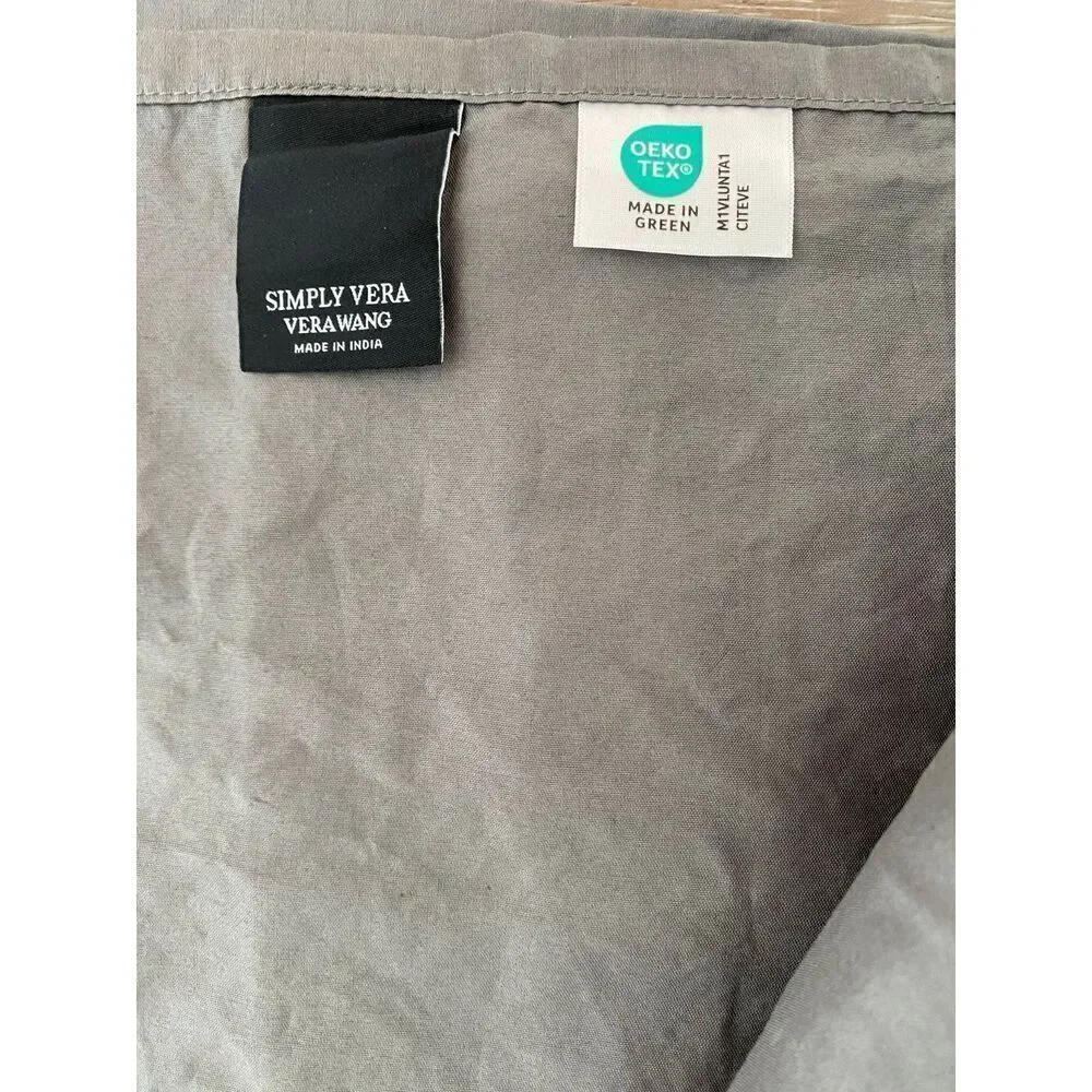 Vera Wang 100% Pima Cotton King Bedroom Flat Top Sheet